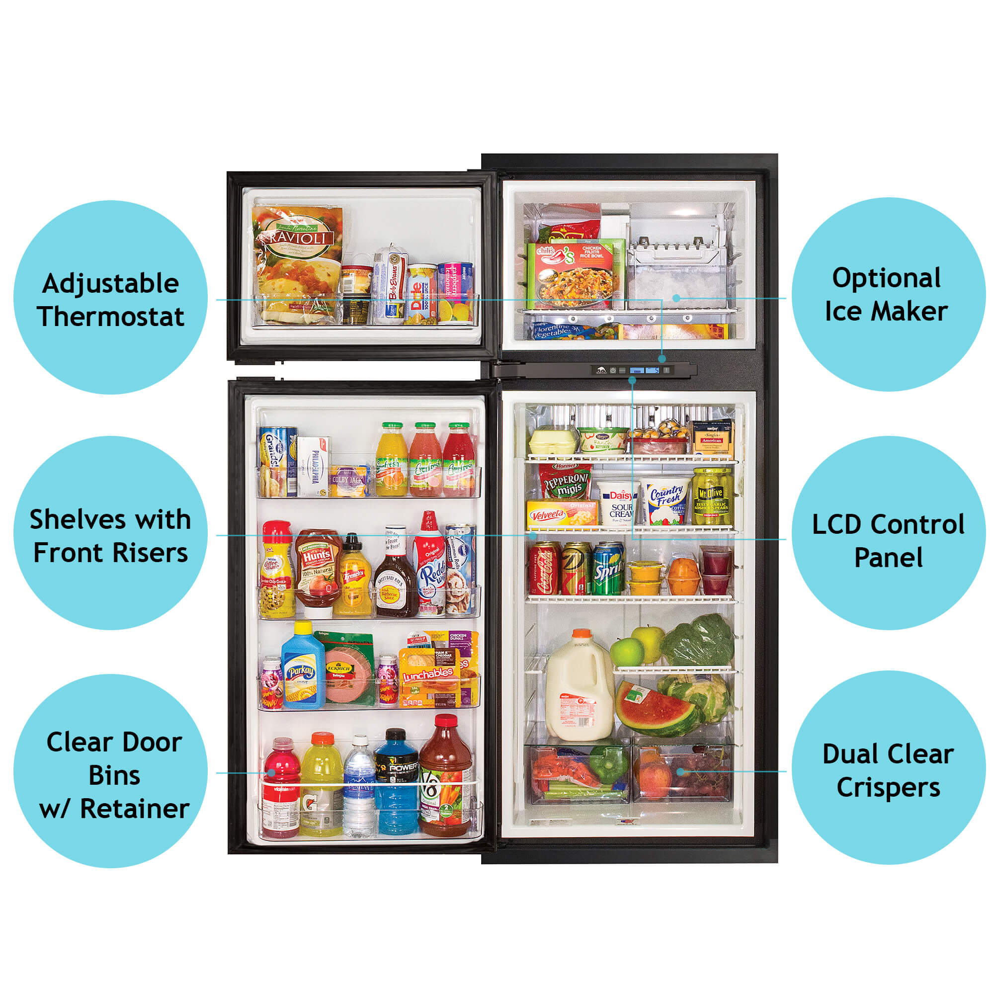 RV Refrigerator Door Shelf Bin Clear Norcold 422508810