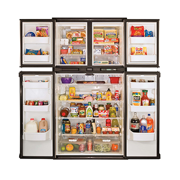 Large 4-door RV Refrigerators 12 & 18 cu. ft. gas absorption